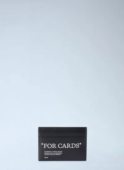 Off-white Quote Card Case In Black
