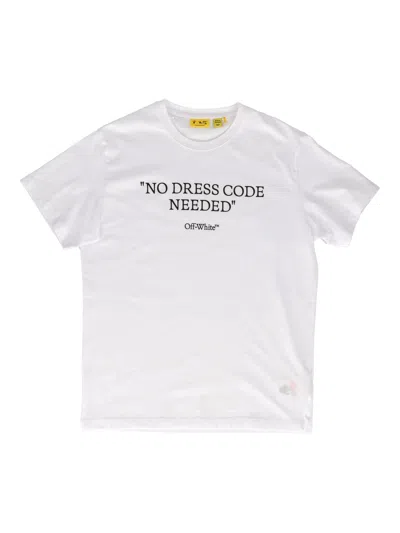 Off-white Quote No Dress Code Tee S/s In White