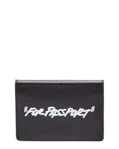Off-white ™ Quote Passport Holder In Black