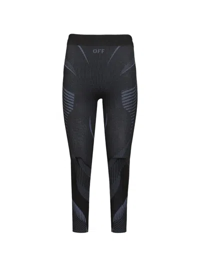 Off-white Racing Seamless Leggings In Black