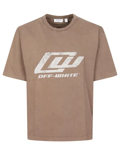 Off-white Racing Skate Cotton Graphic T-shirt In Multi