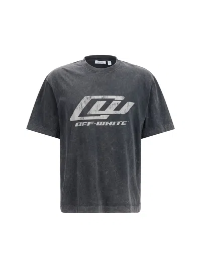 Off-white Racing Skate T-shirt With Print In Black