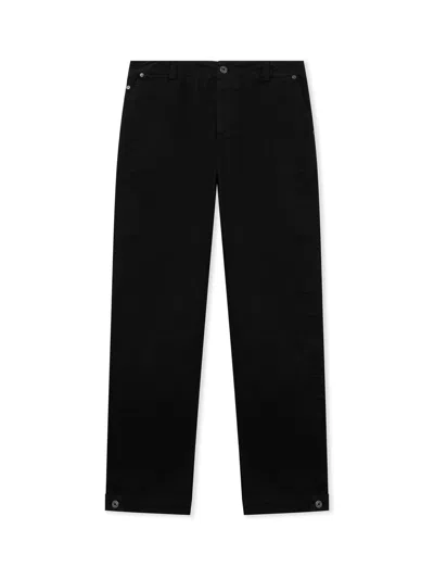 Off-white Racing Staff Cotton Gabardine Pants In Black