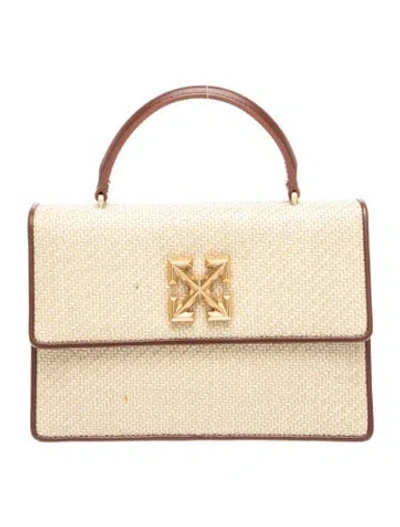 Pre-owned Off-white Raffia Jitney 1.4 In Neutral