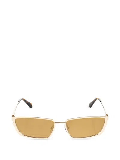 Off-white Rectangle-frame Sunglasses In Gold