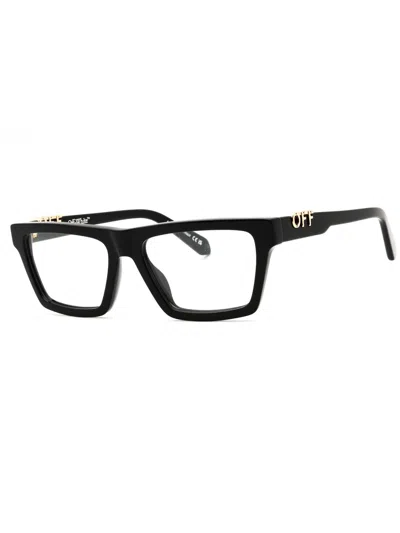 Off-white Rectangular Acetate Eyeglasses For Men - Style 7b In Black