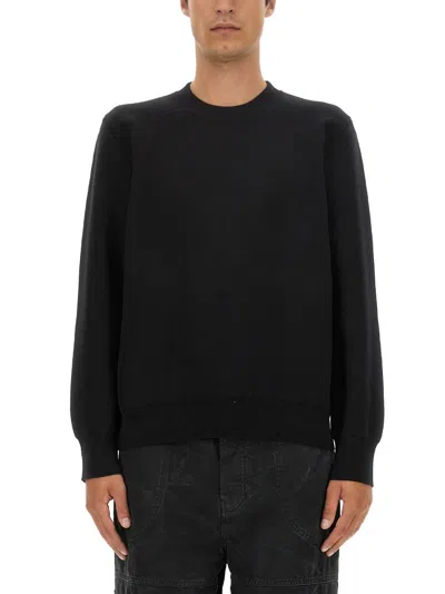 Off-white Regular Fit Cotton Sweatshirt With Embossed Logo In Black