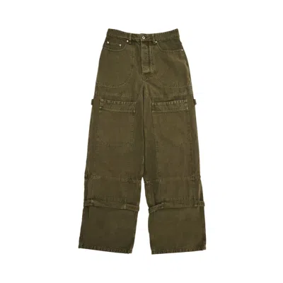 Pre-owned Off-white Relax Carpenter Pants 'four Leaf' | Green | Men's Size 32