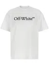 Off-white Relaxed Fit Cotton Tee With Oversized Logo In White