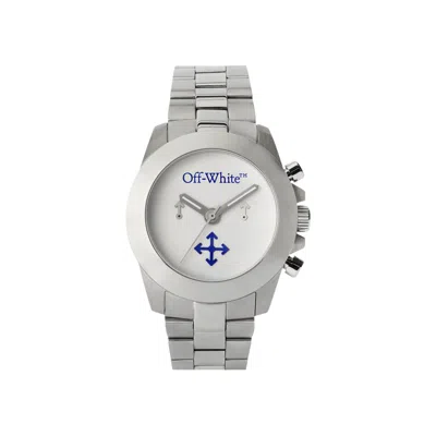 Pre-owned Off-white Reset Chronograph Watch 'stainless Steel' | Silver | Men's Size Onesize