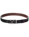 Off-white ™ Reversible Leather Belt In Black