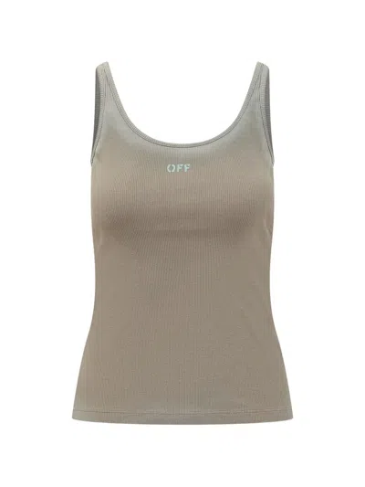 Off-white Ribbed Tank Top