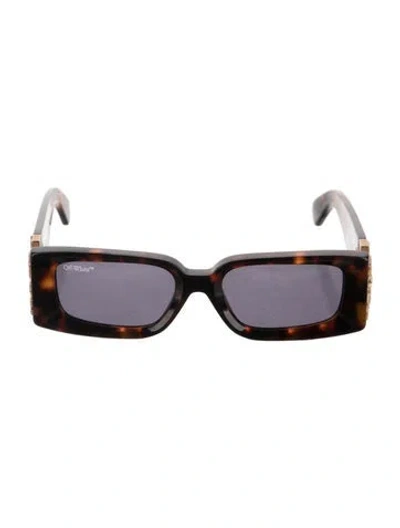 Pre-owned Off-white Roma Square Sunglasses In Brown