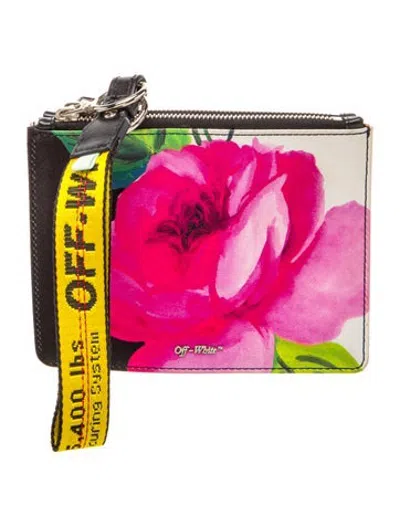 Pre-owned Off-white Rose Nylon Cosmetic Bag In Pink