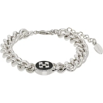 Off-white Round Arrow Bracelet In Metallic