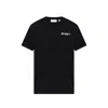 Off-white Crew-neck Cotton T-shirt With Contrasting Logo In Black