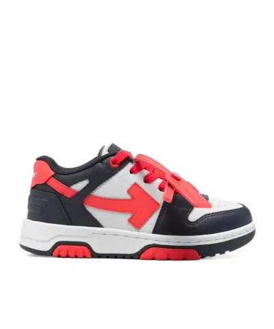 Off-white Round-toe Lace-up Sneakers In Multi