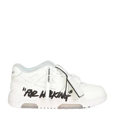 OFF-WHITE ROUND-TOE LOW-TOP CASUAL SHOES