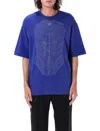 Off-white Off White Printed Cotton T Shirt In Blue