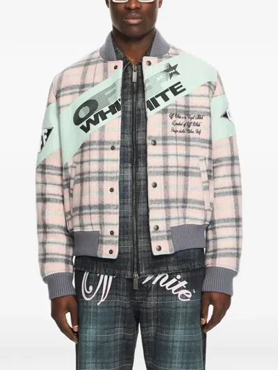 OFF-WHITE ROYAL CHECK BOMBER JACKET