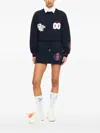 Off-white Royal Patch Crop Sweatshirt In Blue