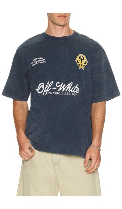 Off-white Royal Team Skate Tee In Blue