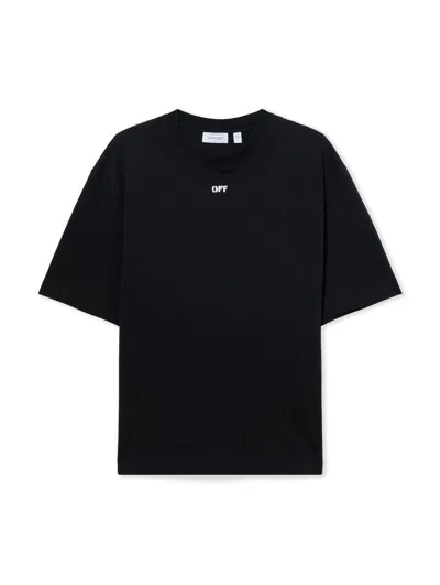 Off-white Rubbed Paint Arrows Skate Tee In Black