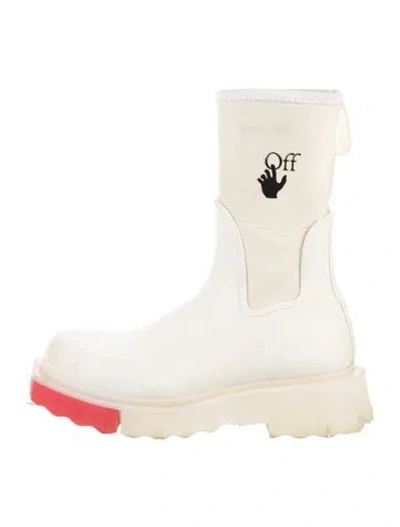 Pre-owned Off-white Rubber Boots In Neutral