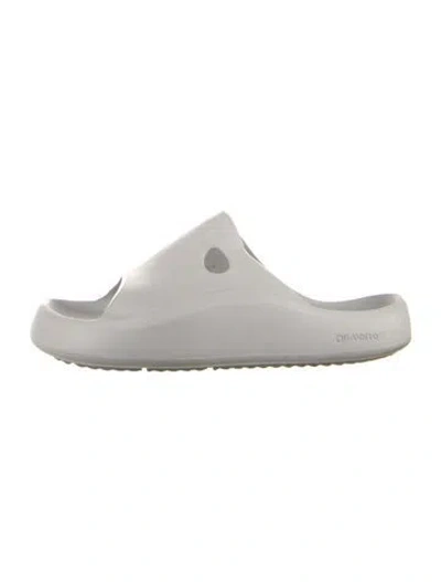 Pre-owned Off-white Rubber Cutout Accent Slides In White