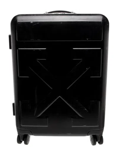 Pre-owned Off-white Rubber Suitcase In Black