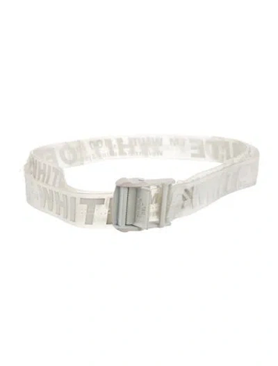 Pre-owned Off-white Rubber Waist Belt In White