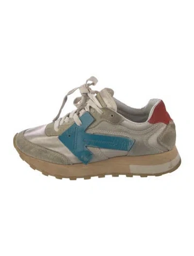 Pre-owned Off-white Runner 'white Blue' Athletic Sneakers In Blue/neutrals
