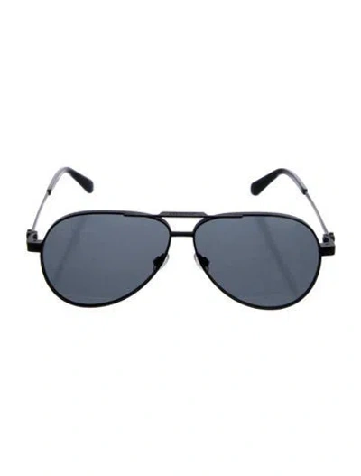 Pre-owned Off-white Ruston Aviator Sunglasses In Black