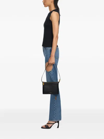 Off-white Sandbag_404 Leather Shoulder Bag In Black