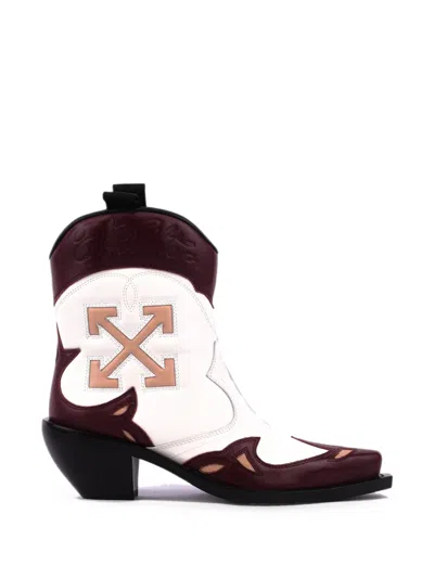 Off-white Santiago Stiefel In Brown