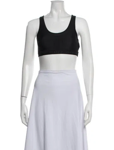 Pre-owned Off-white Scoop Neck Sleeveless Sports Bra In Black