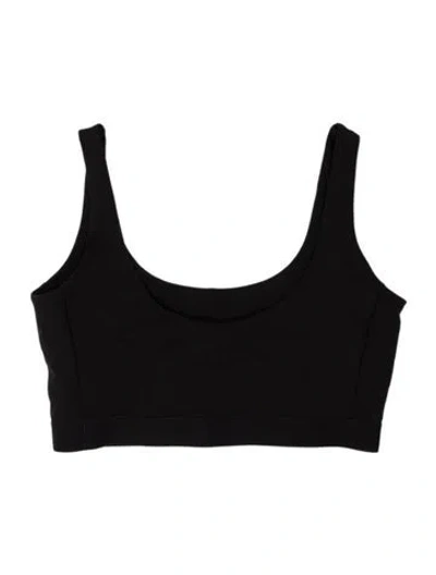 Pre-owned Off-white Scoop Neck Sleeveless Sports Bra In Black