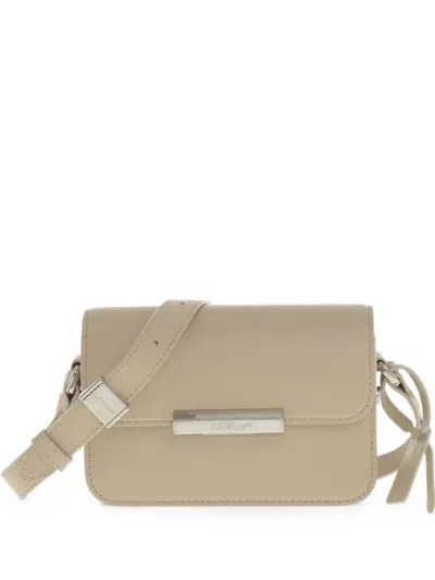 Off-white Screw Leather Crossbody Bag In Neutral