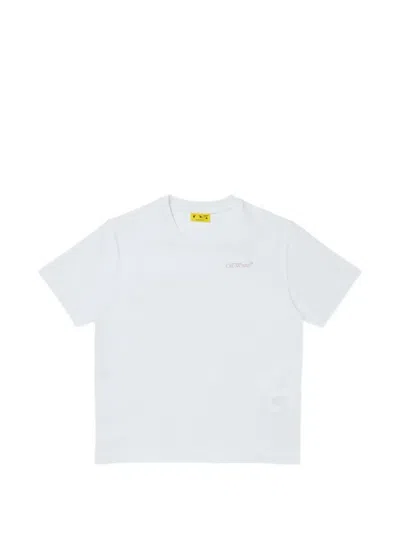 Off-white Kids' Scribble Diag T-shirt In White