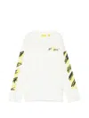 Off-white Long-sleeve Diagonal T-shirt In White