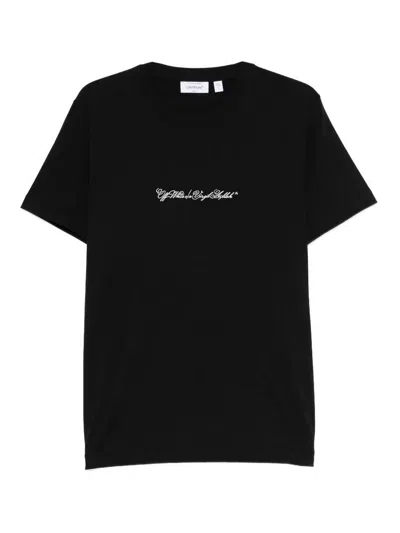 OFF-WHITE `SCRIPT ARROW` SHORT SLEEVE SLIM T-SHIRT