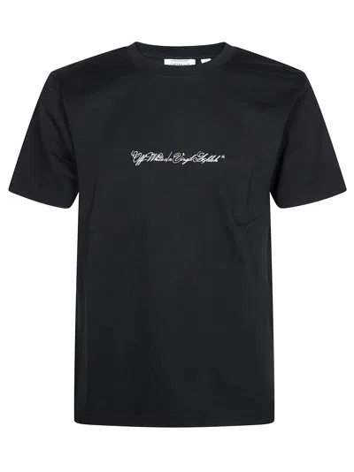 Off-white Script Arrow Slim T-shirt In For Men In Black
