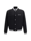 Off-white Script Cotgab Souvenir Varsity Jacket In Black