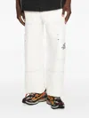 Off-white Script Cotton Cargo Pants In White