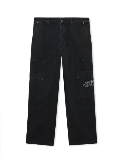 Off-white Script Gd Cot Cargo Pant In Black