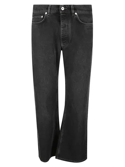 Off-white Script Logo 90s Skate Cotton Jeans In Black