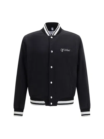 OFF-WHITE OFF-WHITE SCRIPT LOGO VARSITY JACKET