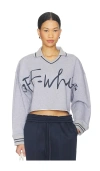 Off-white Script Polo Sweatshirt In Gray