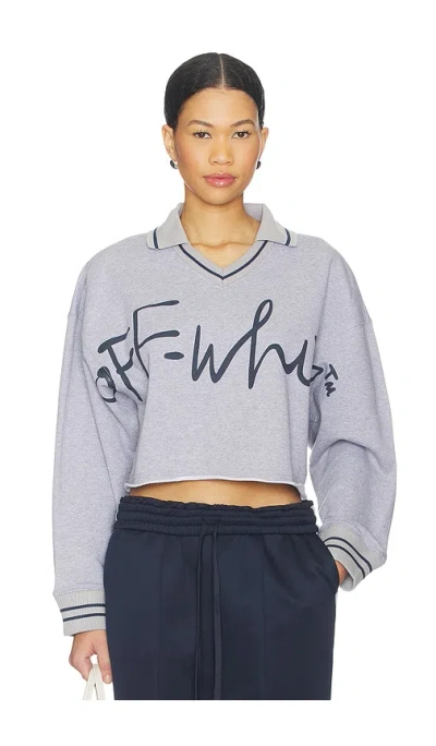OFF-WHITE SCRIPT POLO SWEATSHIRT