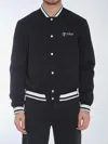 Off-white Script Varsity Jacket In Black